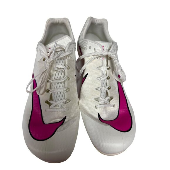 NEW Men's Nike Zoom Rival Sprint Track and Field Spikes White Pink Size 12.5 - Picture 5 of 10